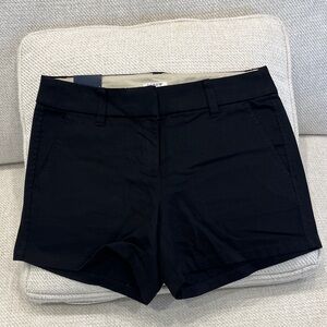 NWT J. Crew Black Chino Shorts, Size 00